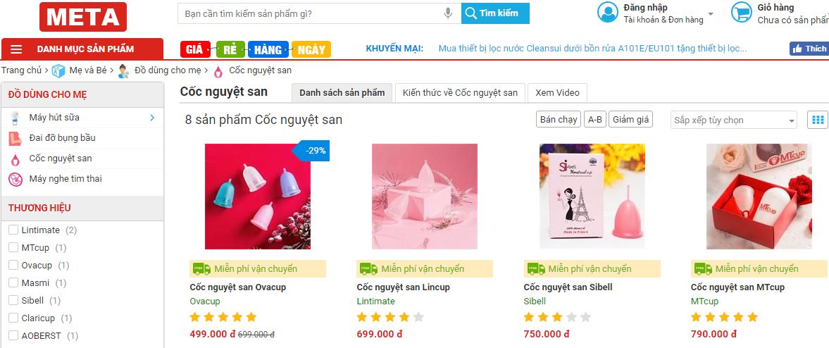 Cách phân biệt cốc nguyệt san thật & giả