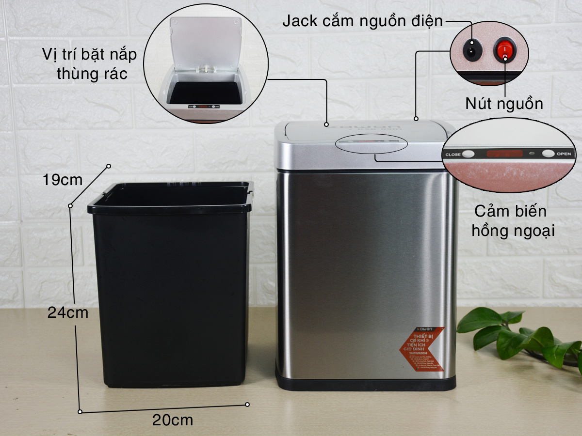 Cách lắp thùng rác thông minh KOWON KSB-0901