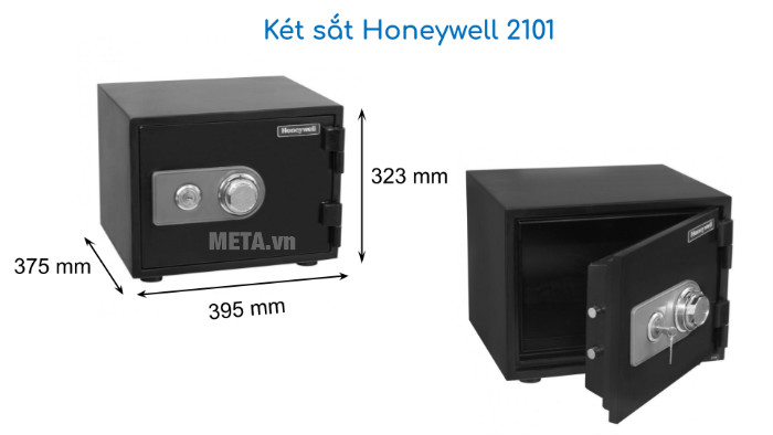 Kích thước Két sắt mini Honeywell 2101
