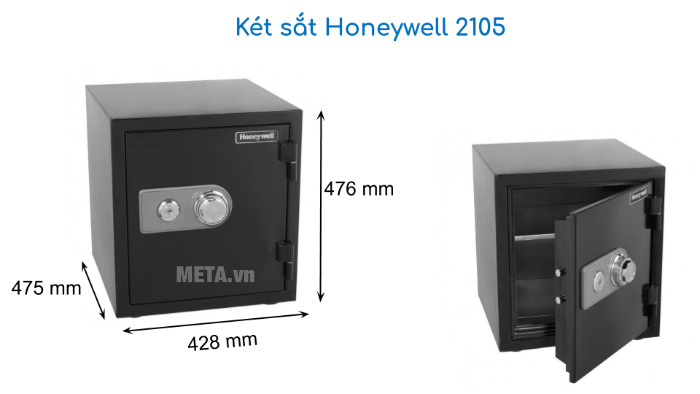 Kích thước Két sắt cỡ lớn Honeywell 2105
