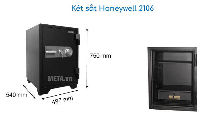 Kích thước Két sắt cỡ siêu lớn Honeywell 2106