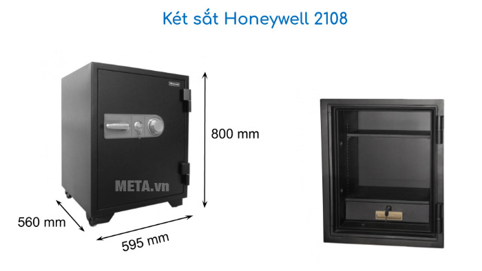 Kích thước Két sắt cỡ siêu lớn Honeywell 2108