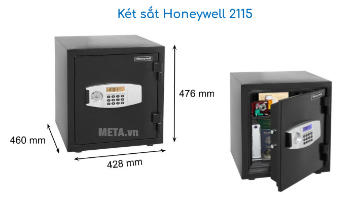Kích thước Két sắt cỡ lớn Honeywell 2115
