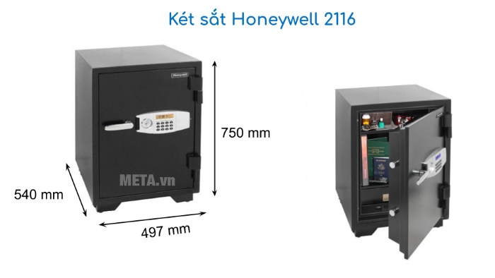 Kích thước Két sắt cỡ siêu lớn Honeywell 2116
