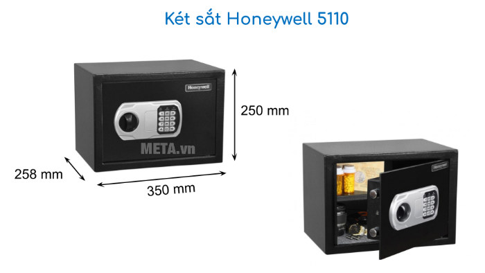 Kích thước Két sắt mini Honeywell 5110