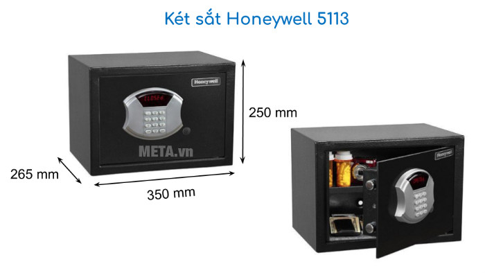 Kích thước Két sắt mini Honeywell 5113