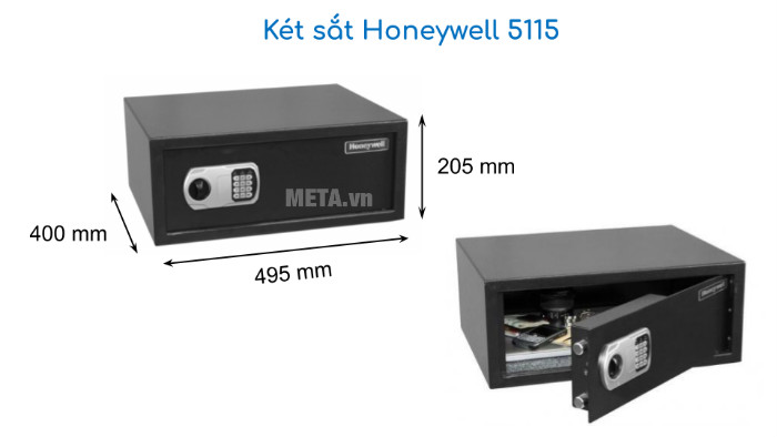 Kích thước Két sắt cỡ lớn Honeywell 5115