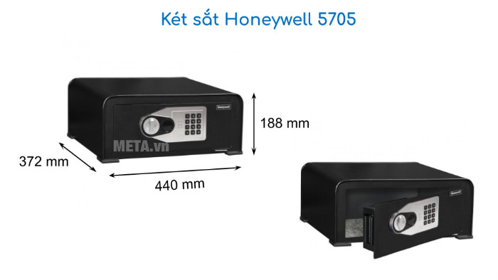 Kích thước Két sắt cỡ vừa Honeywell 5705