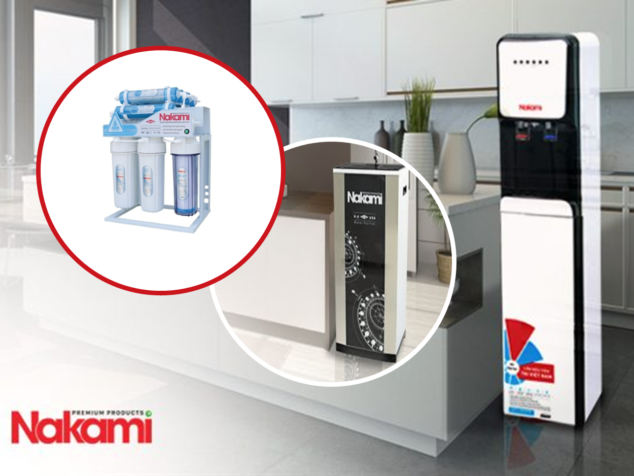 Cấu tạo và kiểu dáng máy lọc nước Nakami