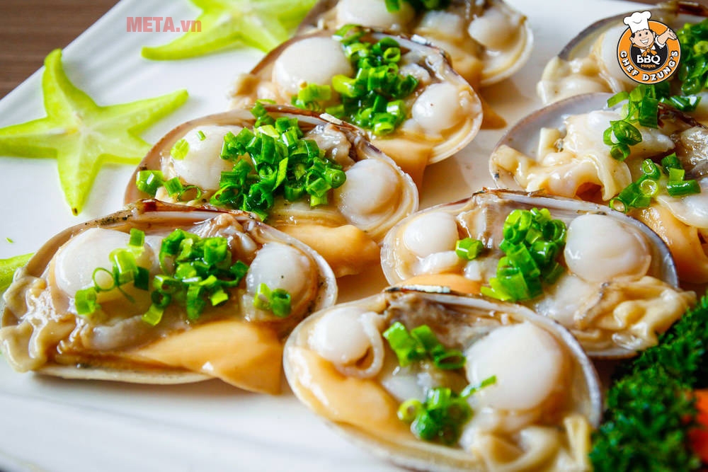 Sò chén nướng mỡ hành