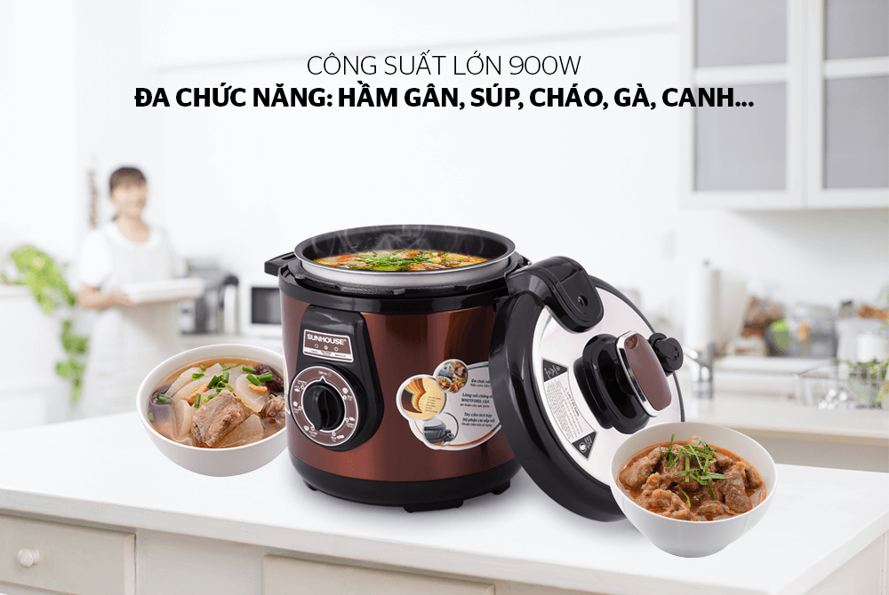 Nồi áp suất đa năng Sunhouse SH-1550 có thể nấu rất nhiều món ăn ngon Nồi áp suất đa năng Sunhouse SH-1550 có thể nấu rất nhiều món ăn ngon