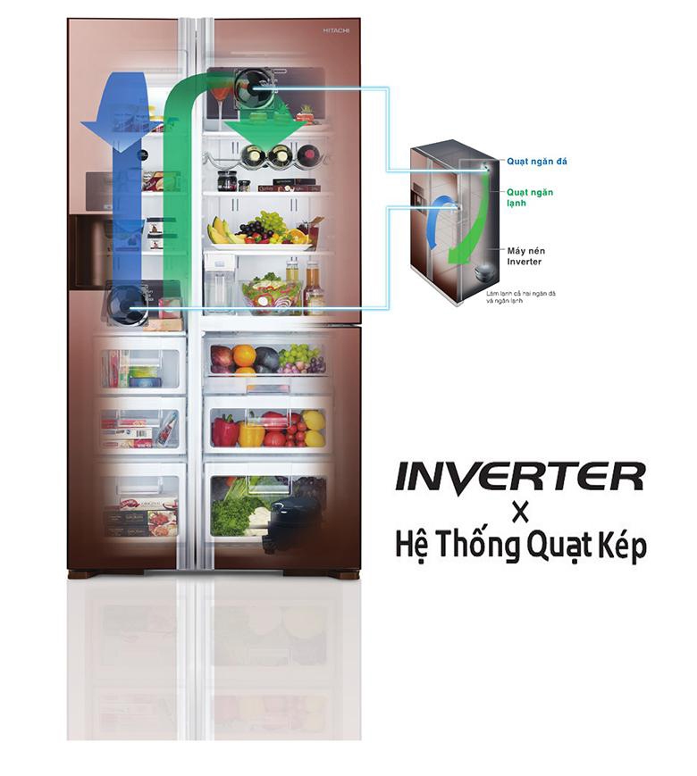 Tủ lạnh Hitachi tiết kiệm điện hiệu quả