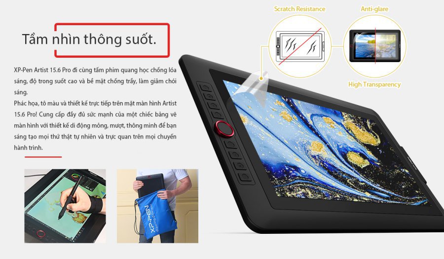 Màn hình LCD Full HD màu sắc rực rỡ
