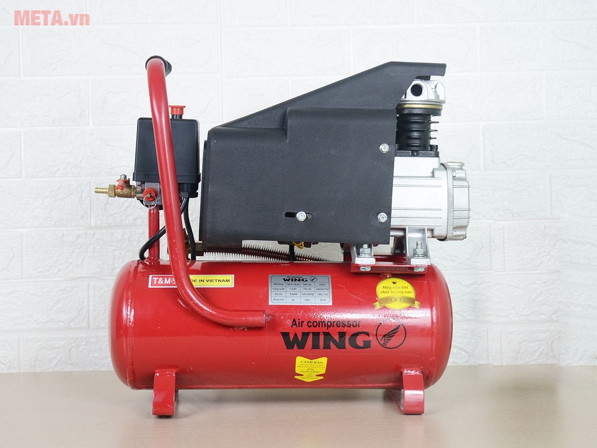Máy nén khí đầu liền Wing TM 0.1/8 rất được các tiệm sửa chữa xe máy rất ưa chuộng sử dụng