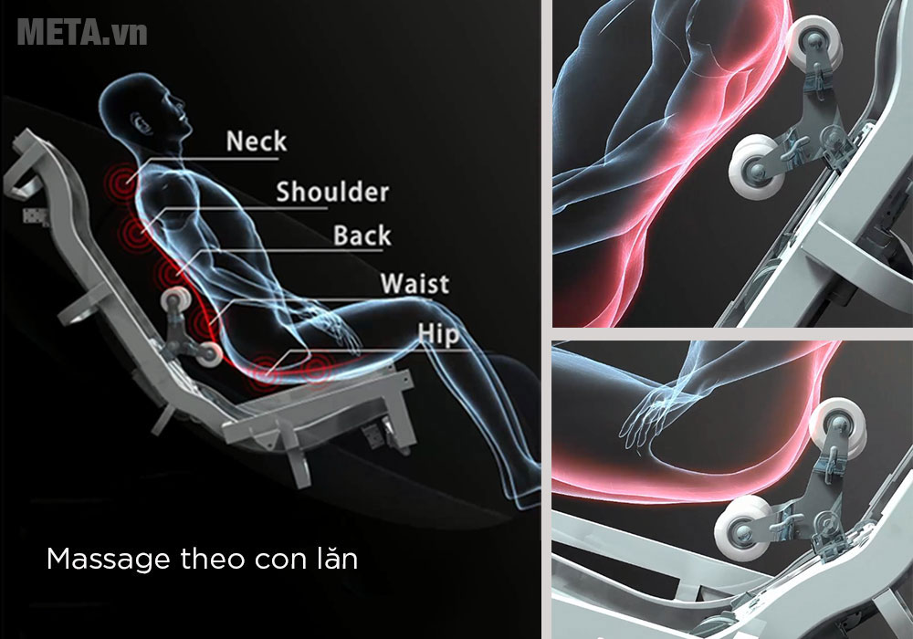 Con lăn không di chuyển lên xuống được là một trong các lỗi thường gặp ở ghế massage