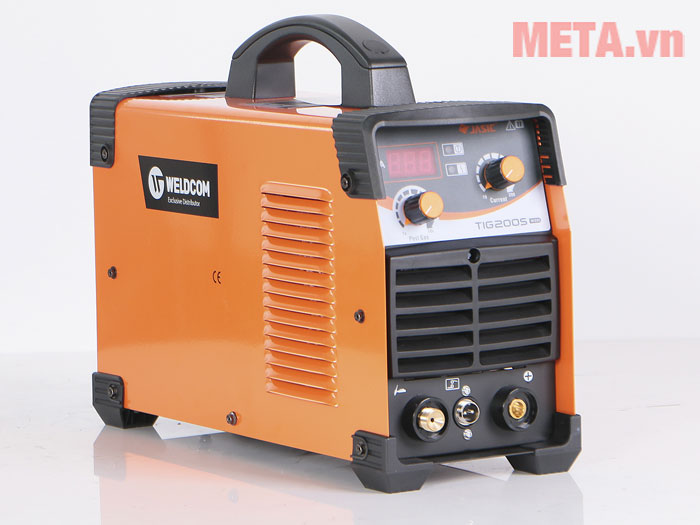 Các núm vặn điều chỉnh và màn hình được bố trí ở mặt trước của máy hàn Jasic TIG 200P AC/DC (R60) 