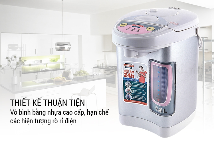 Bình thủy điện Sunhouse 3,5L SH1535