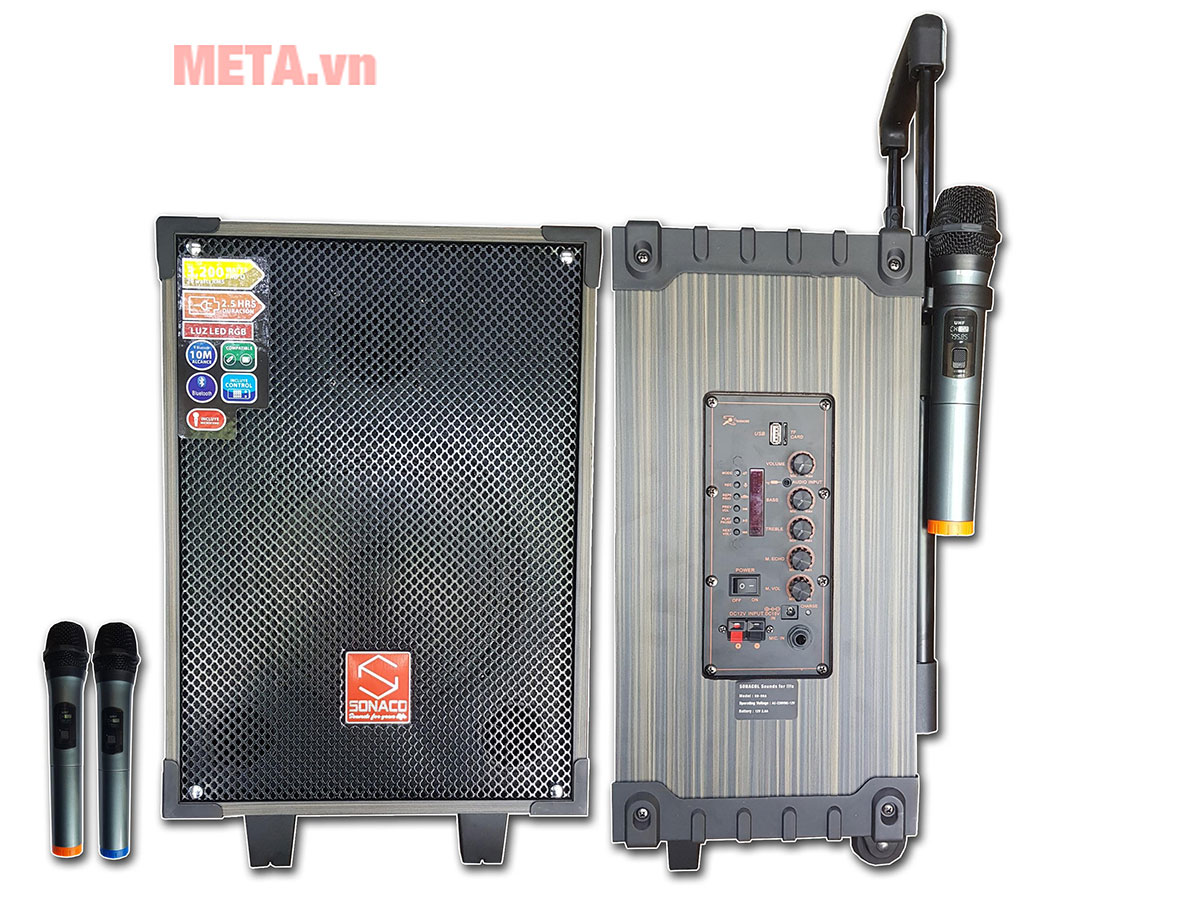 Loa kéo Sonaco SN-08A vỏ gỗ Bass 20 Loa kéo Sonaco SN-08A vỏ gỗ Bass 20
