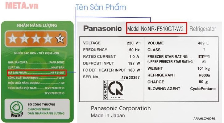 Cách xem tên sản phẩm trên tủ lạnh
