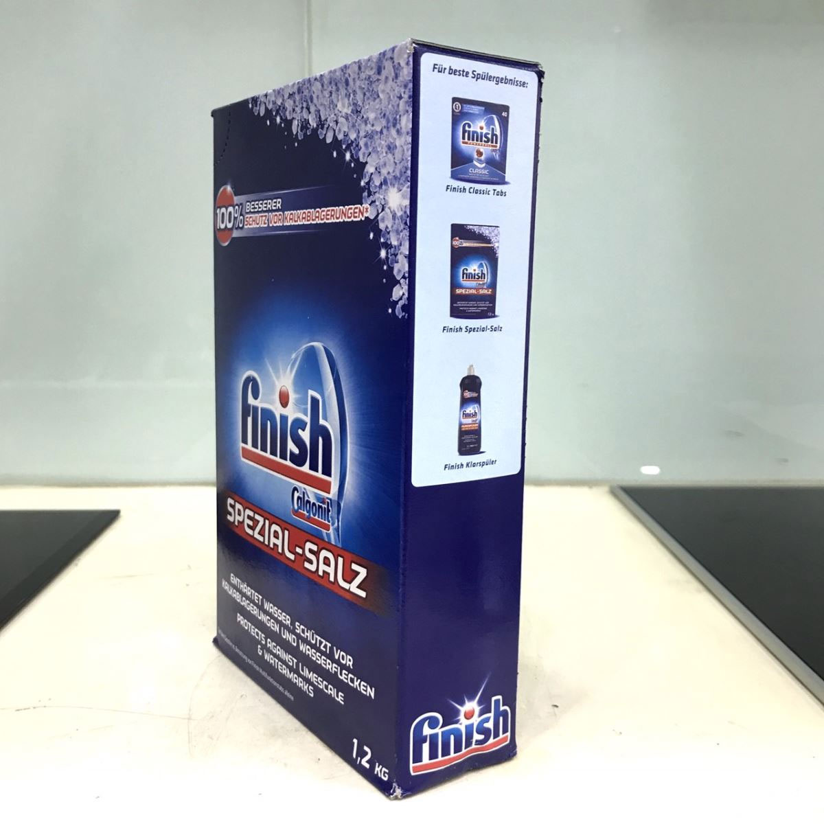 Muối rửa bát Finish giúp làm sạch, loại bỏ vi khuẩn trên bát đĩa