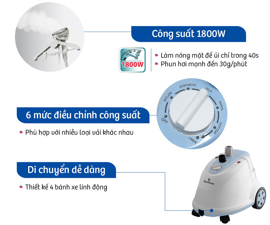 Bàn ủi hơi nước đứng Bluestone GSB-3911