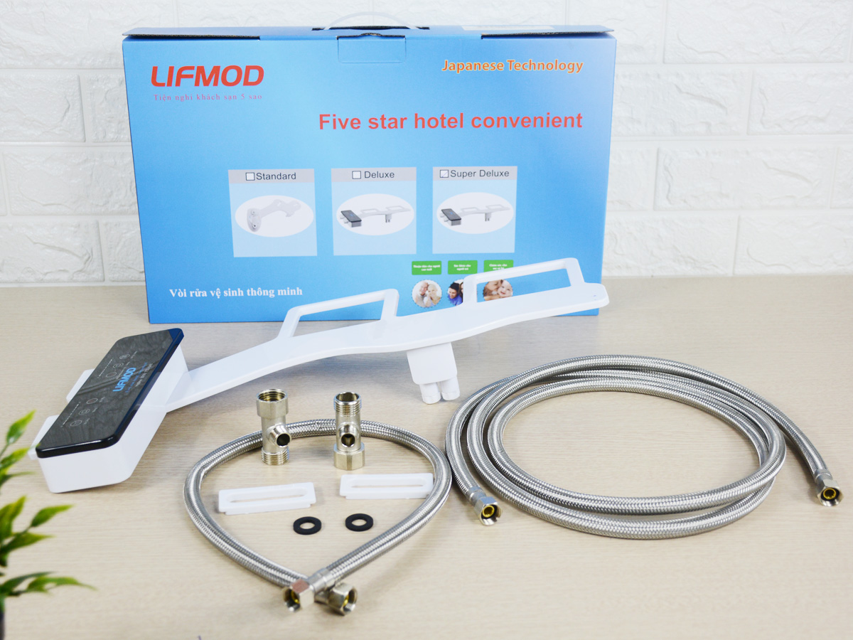 Vòi xịt vệ sinh thông minh Lifmod kiểu Nhật Bản cao cấp nóng lạnh Super Deluxe 