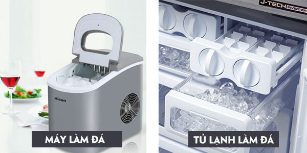 Máy làm đá chuyên dụng và tủ lạnh vẫn là sự lựa chọn tốt nhất cho việc làm đá