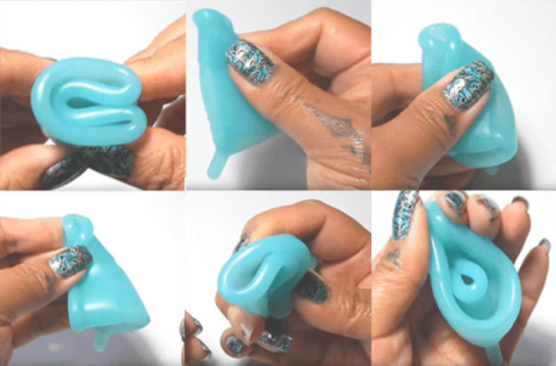 Cách gập cốc nguyệt san kiểu Labia