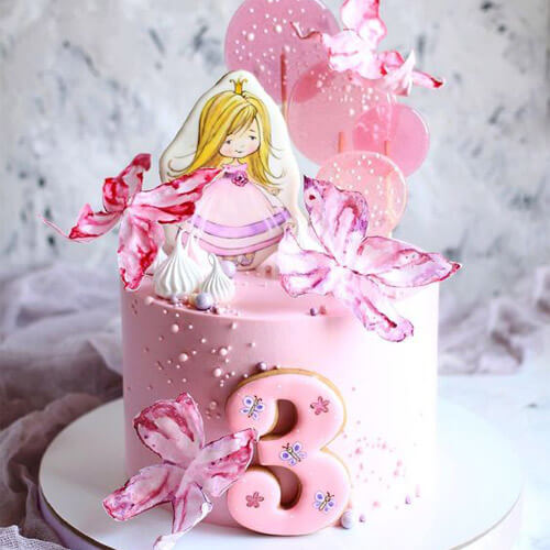 Bánh kem cho bé gái 4 tuổi tạo hình công chúa 3d đáng yêu - Bánh Thiên Thần  : Chuyên nhận đặt bánh sinh nhật theo mẫu