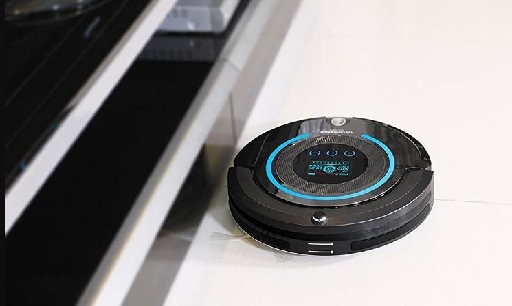 Robot hút bụi Liectroux sở hữu thiết kế dạng dẹt, tối giản, đẹp mắt