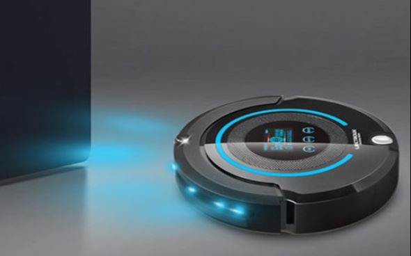 robot hút bụi Liectroux có cảm biến chống va chạm