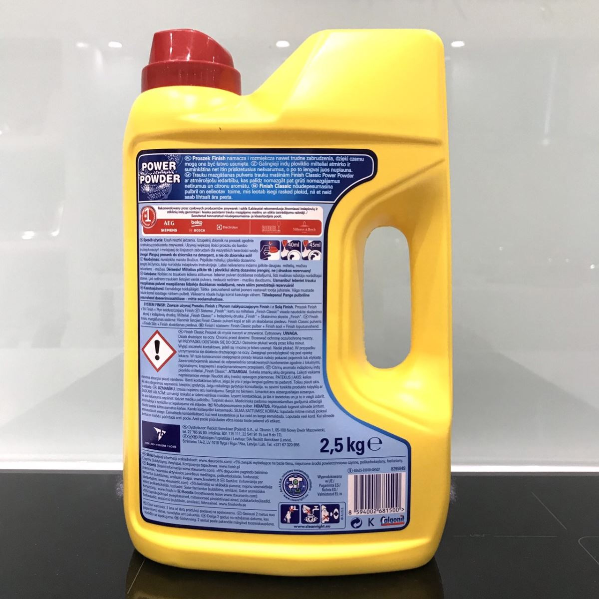 Bột rửa bát Finish Classic có hương chanh thơm mát 