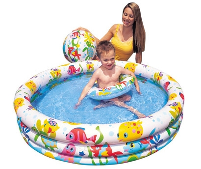 Bộ combo bể phao, phao bơi và bóng Intex 59469