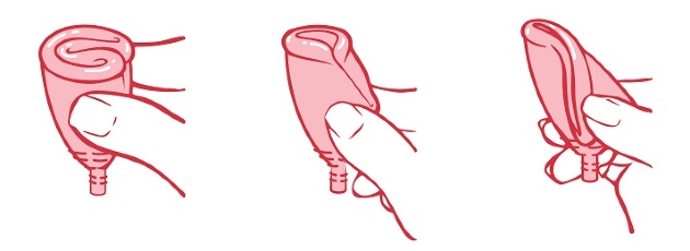 Gấp cốc nguyệt san đúng cách giúp cốc dễ bung mở khi đeo.