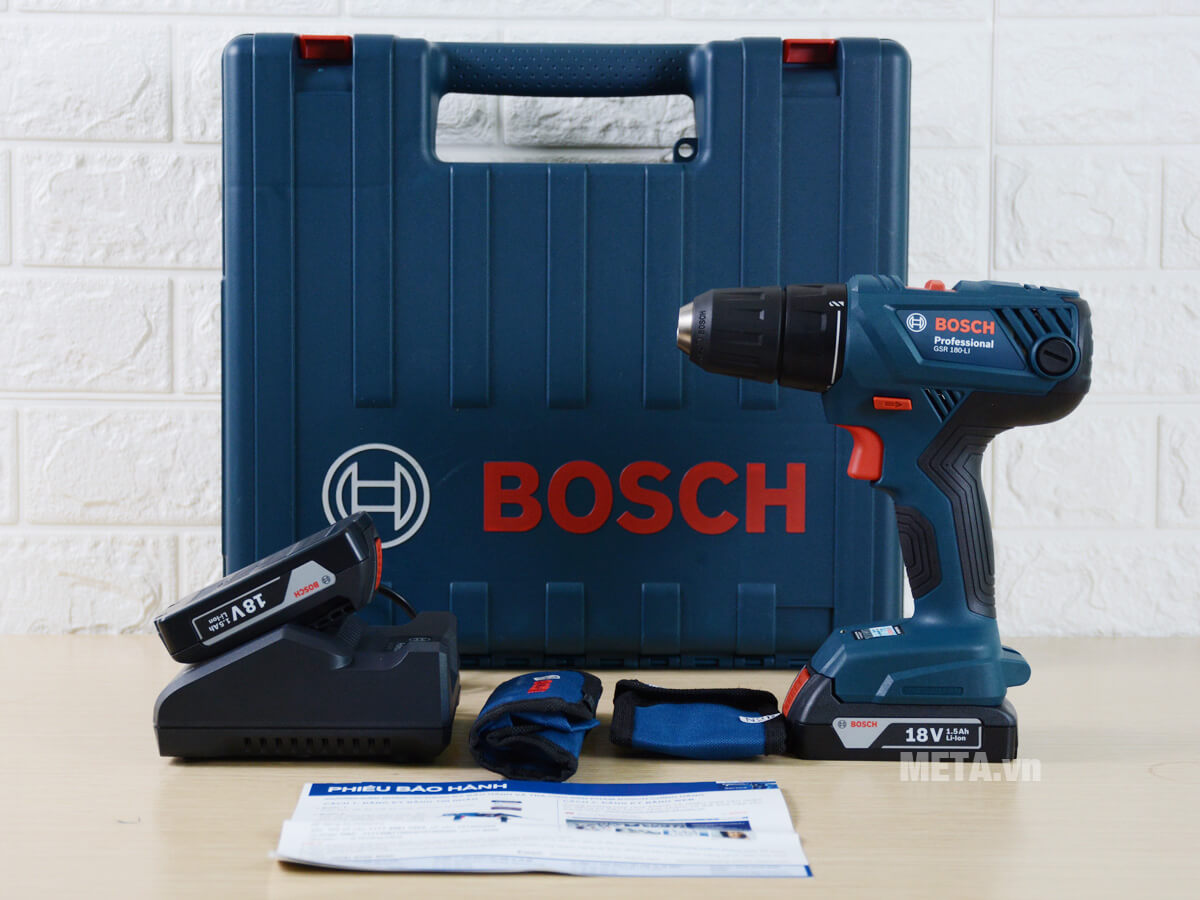 Máy khoan vặn vít dùng pin Bosch GSR 180-Li Máy khoan vặn vít dùng pin Bosch GSR 180-Li