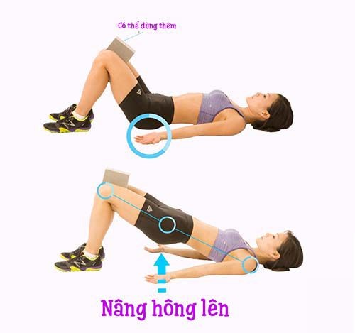 Nằm nâng chân tập mông