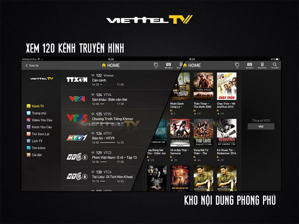 Ứng dụng ViettelTV Ứng dụng ViettelTV