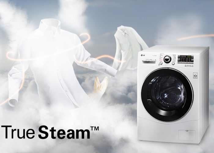 Máy giặt lồng đôi LG Twinwash ứng dụng công nghệ Truesteam giúp giặt sạch hơn