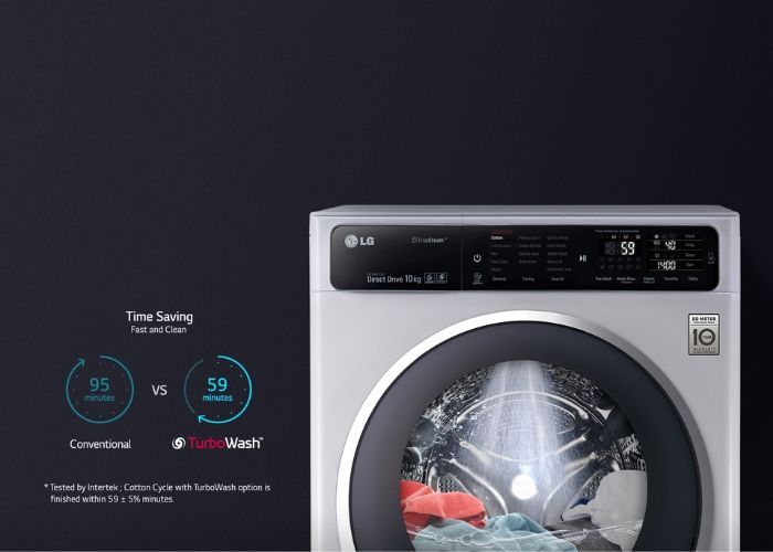 Máy giặt LG Twinwash tiết kiệm tối đa thời gian và lượng điện tiêu thụ 