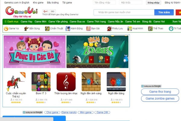 TOP những trang web chơi game online hấp dẫn nhất 