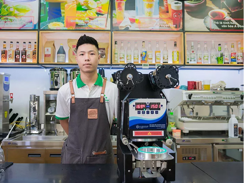 Máy ép miệng ly nước mía, ly trà sữa Yubann YB-88A
