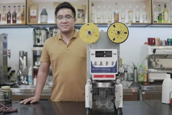Máy ép miệng cốc nước mía, ly trà sữa Yubann YB - 99S