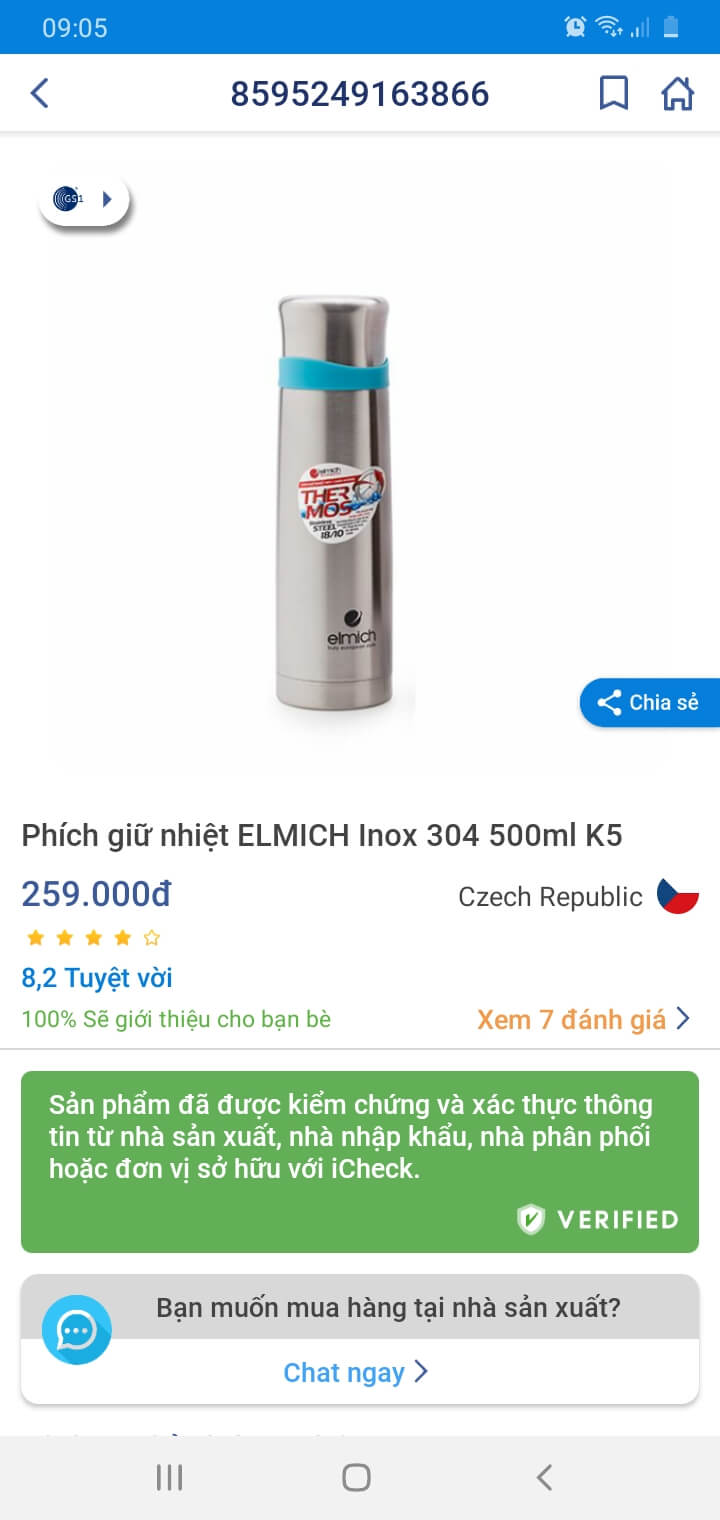 check mã vạch sản phẩm