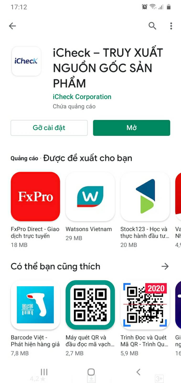 Cài đặt phần mềm, ứng dụng quét mã QR code