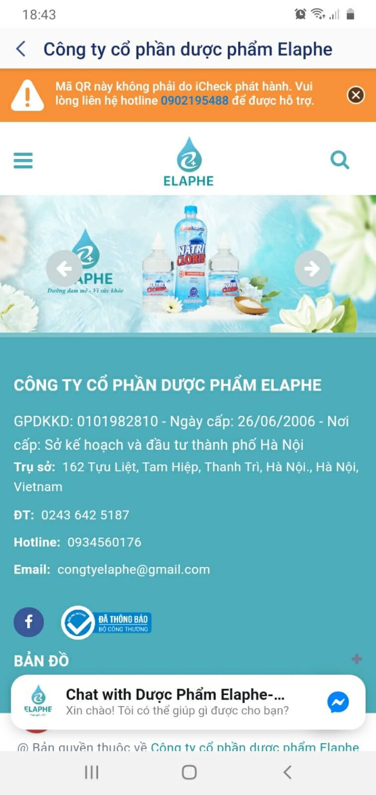 quét mã QR sản phẩm