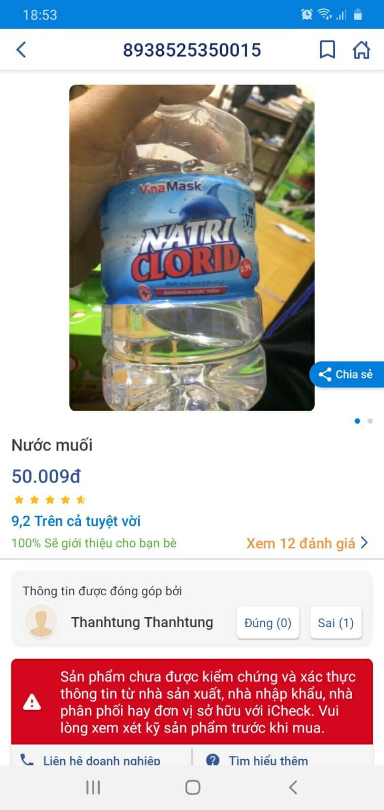 quét mã vạch sản phẩm