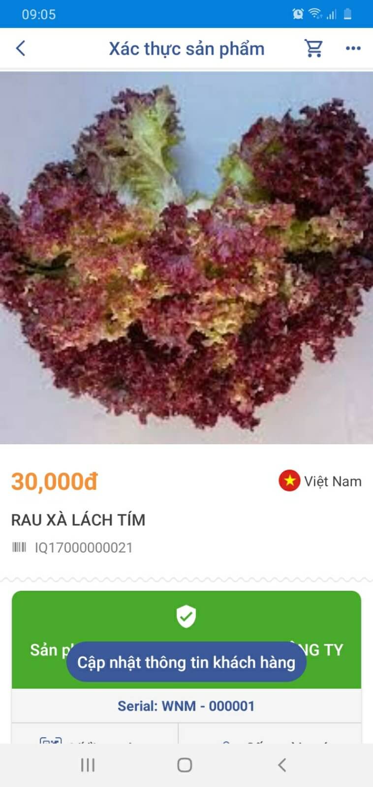 Check mã QR sản phẩm