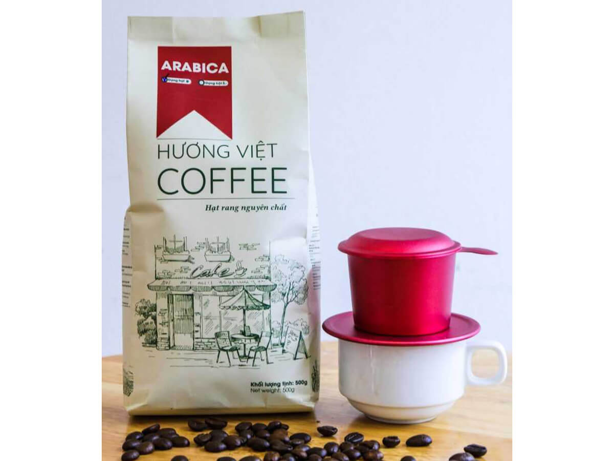 Cà phê Arabica rang mộc 100% nguyên chất 500gr