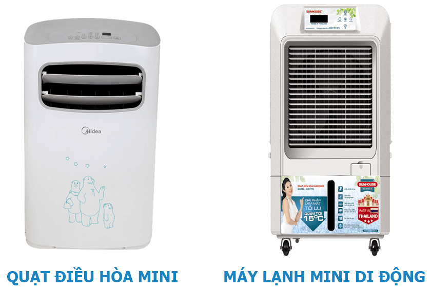 So sánh quạt điều hòa mini và máy lạnh mini di động