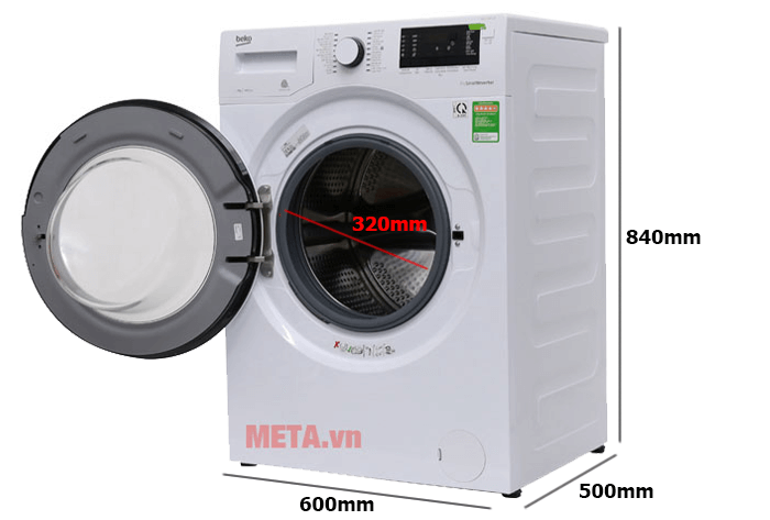 Kích thước máy giặt